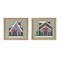 Melrose Ski Lodge Framed Christmas Wall Art - 12" x 10.75" - Set of 4